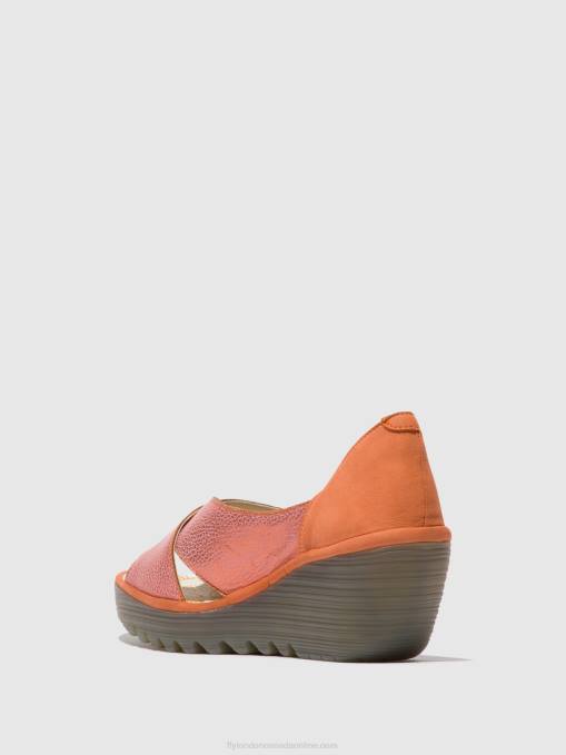 Crossover Sandals YOMA307 Fly London Women SALMON/PEACH 0JLR564