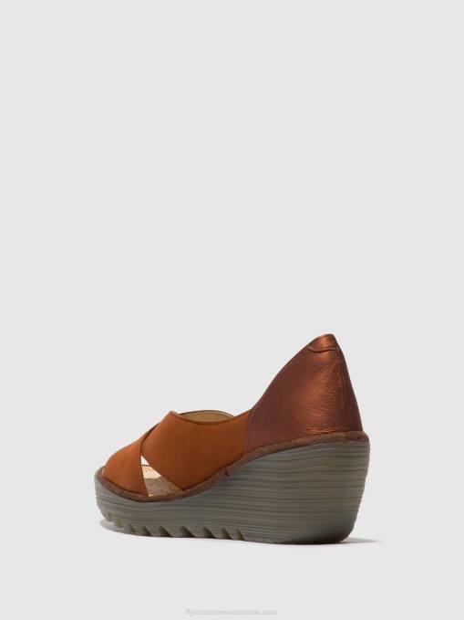 Crossover Sandals YOMA307 Fly London Women TAN/COPPER 0JLR484