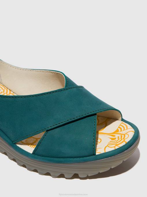 Crossover Sandals YOMA307 Fly London Women TEAL 0JLR559