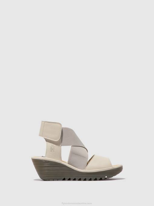 Crossover Sandals YUBA385 Fly London Women OFFWHITE 0JLR558