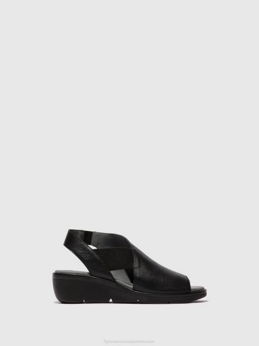Elasticated Sandals NILY940 Fly London Women BLACK 0JLR482