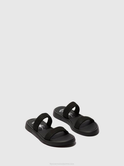 Flat Sandals TAJA872 Fly London Women BLACK 0JLR554