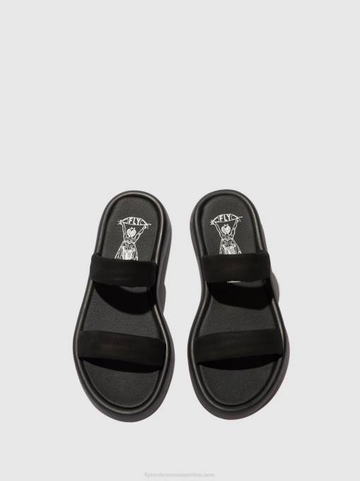 Flat Sandals TAJA872 Fly London Women BLACK 0JLR554