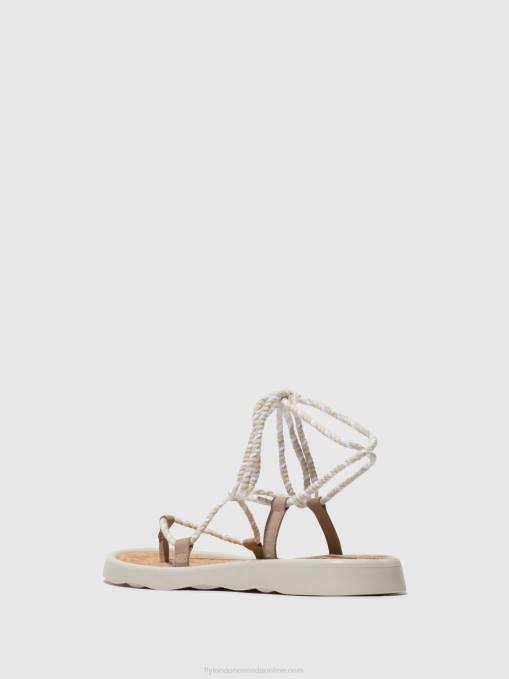 Lace-up Sandals TACE874 Fly London Women CONCRETE(OFFWHITE) 0JLR552