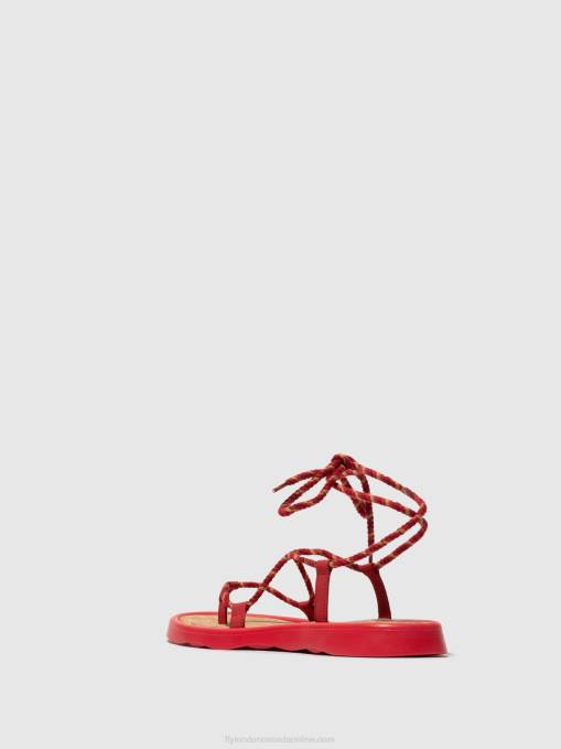 Lace-up Sandals TACE874 Fly London Women LIPSTICK RED 0JLR553