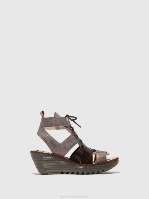 Lace-up Sandals YACA413 Fly London Women BRONZE 0JLR472