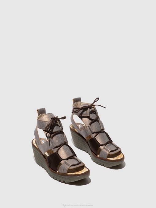 Lace-up Sandals YACA413 Fly London Women BRONZE 0JLR472
