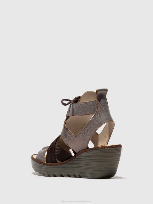 Lace-up Sandals YACA413 Fly London Women BRONZE 0JLR472