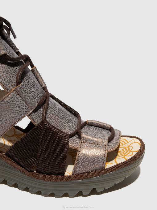 Lace-up Sandals YACA413 Fly London Women BRONZE 0JLR472
