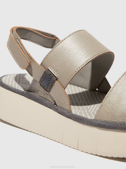 Sling-Back Sandals CURA318 Fly London Women SILVER 0JLR463