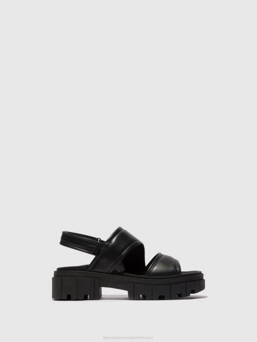 Sling-Back Sandals JIRA865 Fly London Women BLACK 0JLR542