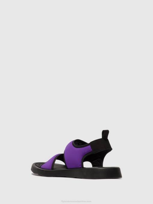 Sling-Back Sandals TREQ930 Fly London Women VIOLA/BLACK 0JLR452