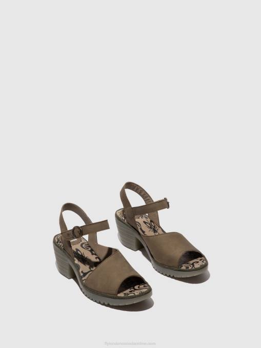 Sling-Back Sandals WELY439 Fly London Women KHAKI 0JLR443
