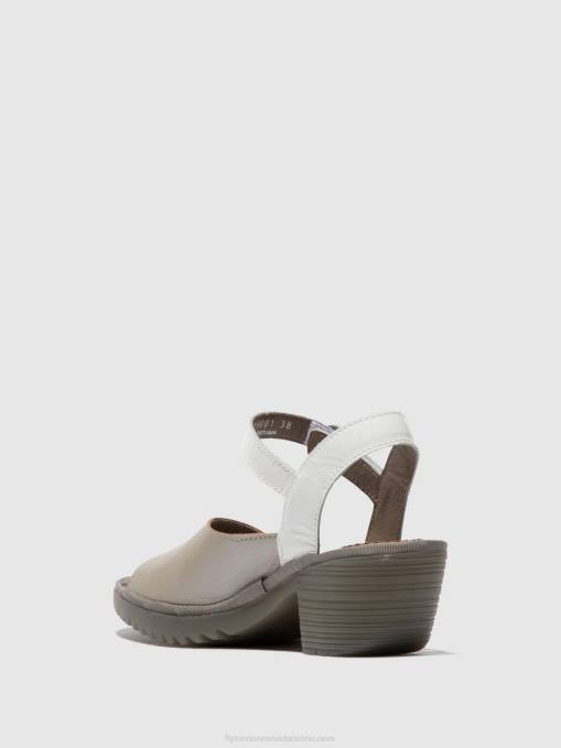Sling-Back Sandals WELY439 Fly London Women SILVER/ OFFWHITE 0JLR444