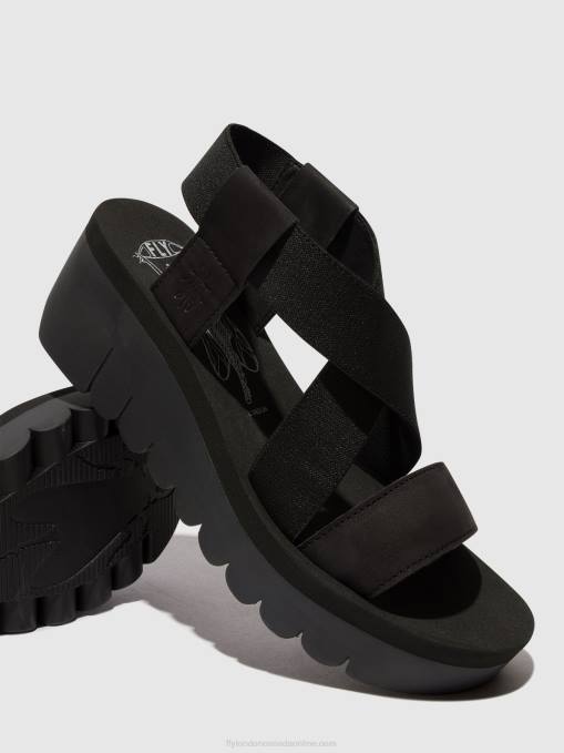 Sling-Back Sandals YABI922 Fly London Women BLACK 0JLR445