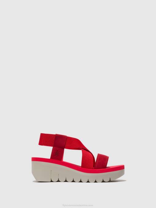 Sling-Back Sandals YABI922 Fly London Women LIPSTICK RED (RED) 0JLR447