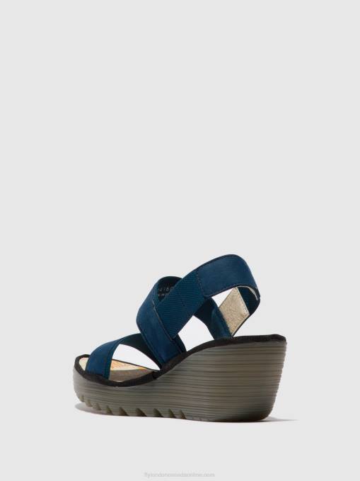 Sling-Back Sandals YACO416 Fly London Women BLUE 0JLR438