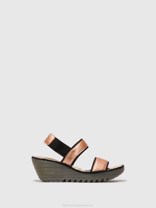 Sling-Back Sandals YACO416 Fly London Women BLUSH GOLD 0JLR439