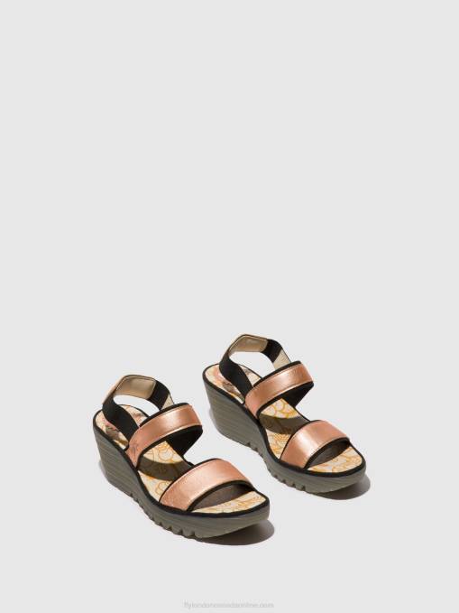Sling-Back Sandals YACO416 Fly London Women BLUSH GOLD 0JLR439