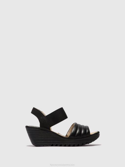 Sling-Back Sandals YIKO414 Fly London Women BLACK 0JLR432