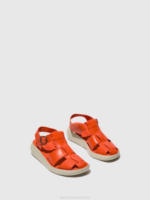 Strappy Sandals BAWE842 Fly London Women CORAL 0JLR428