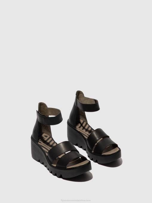 Strappy Sandals BONO290 Fly London Women BLACK 0JLR430