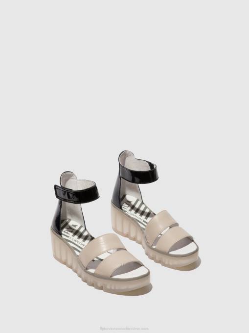 Strappy Sandals BONO290 Fly London Women CLOUD/BLACK 0JLR427