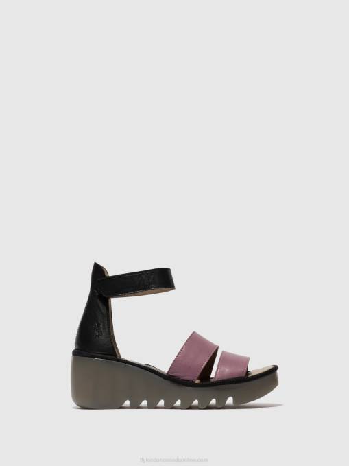 Strappy Sandals BONO290 Fly London Women VIOLET/BLACK 0JLR389
