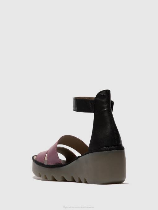Strappy Sandals BONO290 Fly London Women VIOLET/BLACK 0JLR389