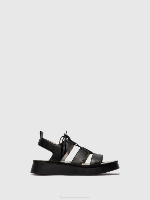Strappy Sandals CAIO363 Fly London Women BLACK 0JLR573