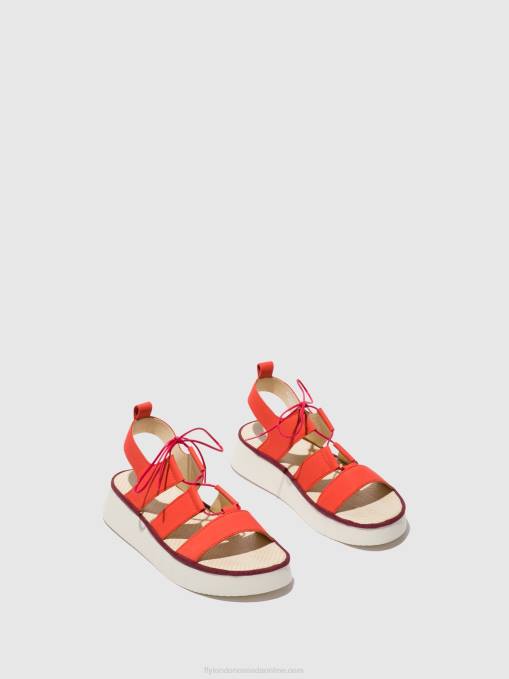 Strappy Sandals CAIO363 Fly London Women DEVIL RED 0JLR575
