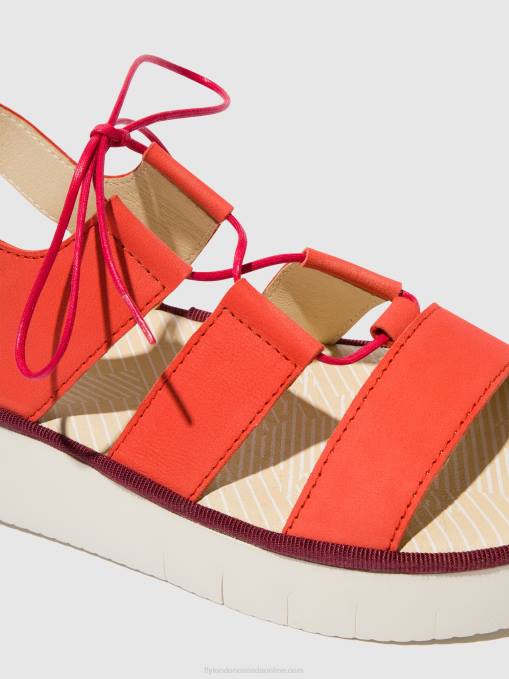 Strappy Sandals CAIO363 Fly London Women DEVIL RED 0JLR575