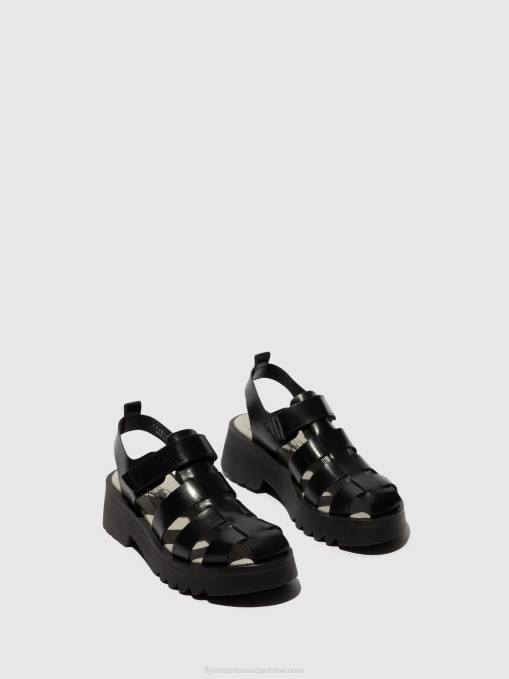 Strappy Sandals MAIE850 Fly London Women BLACK 0JLR537