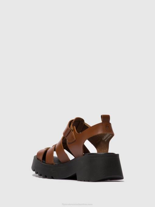 Strappy Sandals MAIE850 Fly London Women COGNAC 0JLR534
