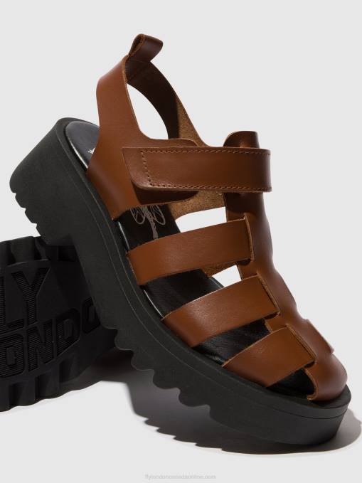 Strappy Sandals MAIE850 Fly London Women COGNAC 0JLR534