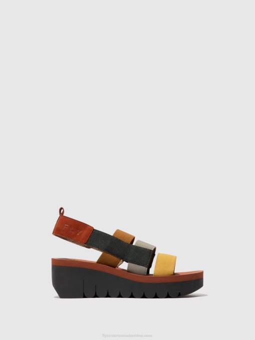 Strappy Sandals YERE847 Fly London Women MULTI (BRICK) 0JLR530