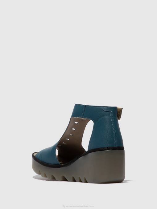 T-Strap Sandals BEZO306 Fly London Women PETROL 0JLR418