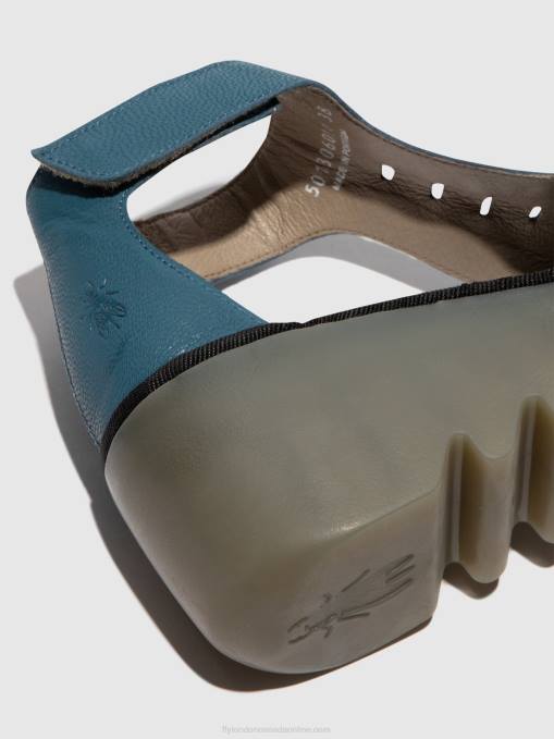 T-Strap Sandals BEZO306 Fly London Women PETROL 0JLR418
