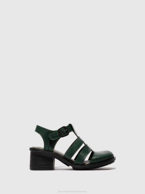 T-Strap Sandals CAHY195 Fly London Women PETROL 0JLR417