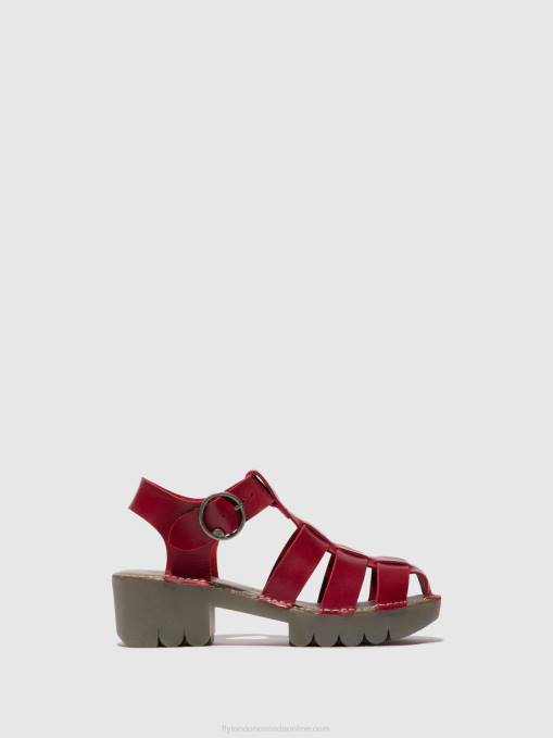 T-Strap Sandals EMME511 Fly London Women RED 0JLR416