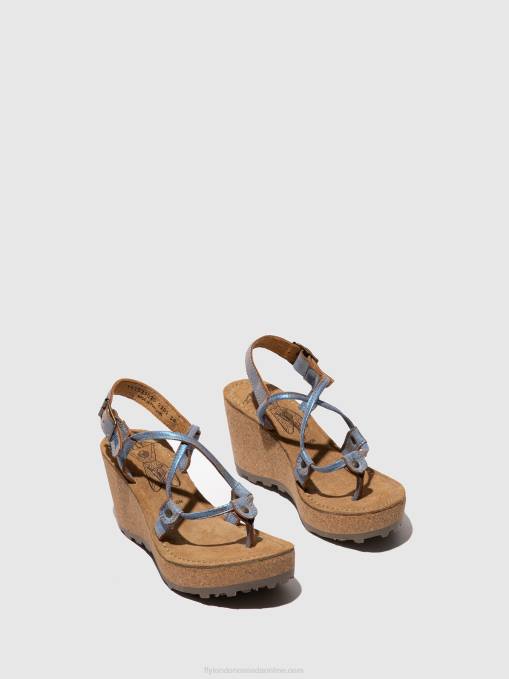 T-Strap Sandals GOSH Fly London Women BLUE 0JLR520