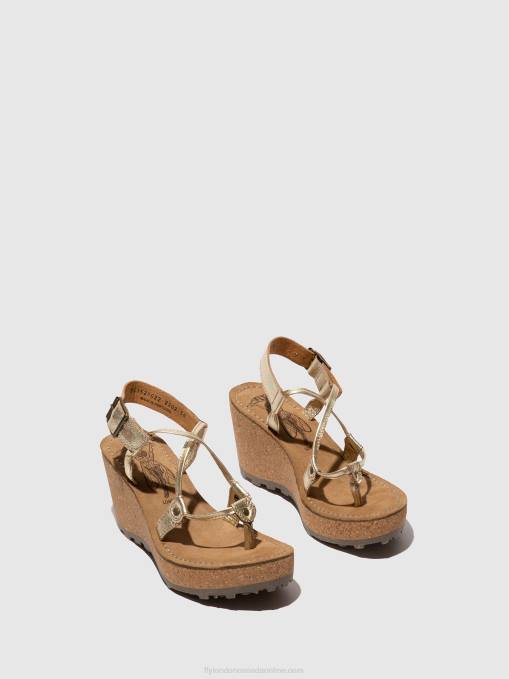 T-Strap Sandals GOSH Fly London Women GOLD 0JLR521