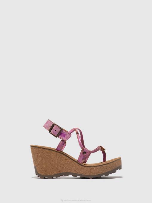 T-Strap Sandals GOSH Fly London Women PINK 0JLR518