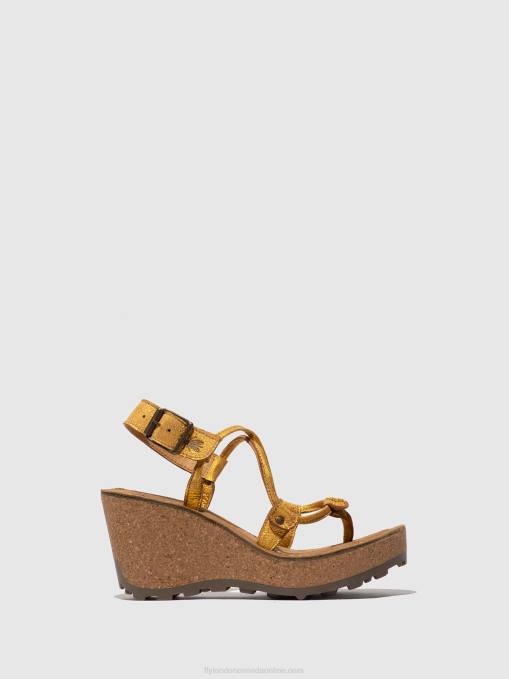 T-Strap Sandals GOSH Fly London Women YELLOW 0JLR519