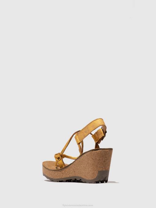 T-Strap Sandals GOSH Fly London Women YELLOW 0JLR519