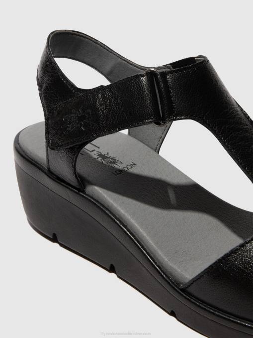 T-Strap Sandals NOVA932 Fly London Women BLACK 0JLR411