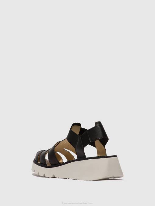 T-Strap Sandals PEFI429 Fly London Women BLACK 0JLR404