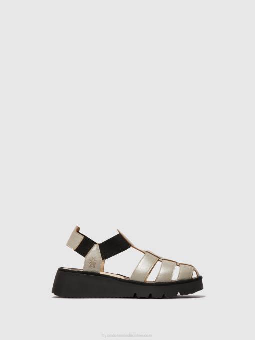 T-Strap Sandals PEFI429 Fly London Women SILVER 0JLR405