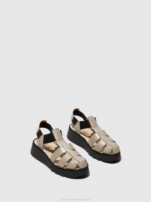 T-Strap Sandals PEFI429 Fly London Women SILVER 0JLR405