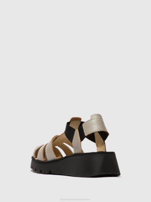 T-Strap Sandals PEFI429 Fly London Women SILVER 0JLR405